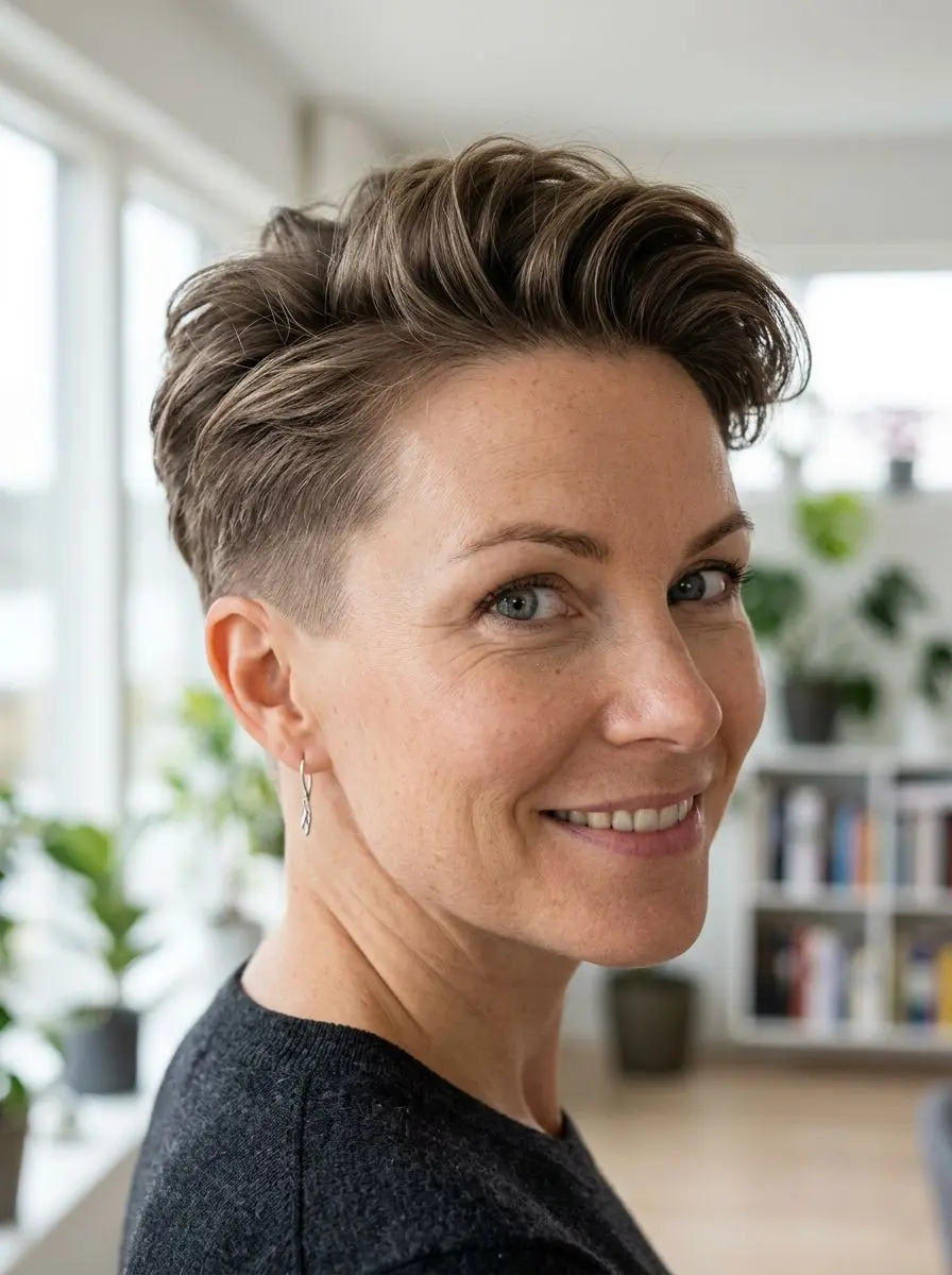 Kort pixie med volum